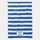 カスタムテニスカントリークラブブストライプのルー キッチンタオル (縦)