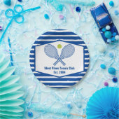カスタムテニスカントリークラブブストライプのルー ペーパープレート (パーティー)
