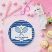 カスタムテニスカントリークラブブストライプのルー ペーパープレート (パーティー)
