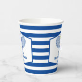 カスタムテニスカントリークラブブストライプのルー 紙コップ (左)