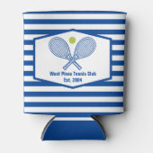 カスタムテニスカントリークラブブストライプのルー 缶クーラー (正面)
