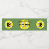 カスタムテニステーマ誕生日パーティーウォーターボトル ペットボトルラベル (シングルラベル)