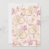 カスタムテニスラグジュアリーガールバースデー サンキューカード (裏面)