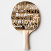 カスタムテニス選手の名前ウッド素朴 卓球ラケット (正面)