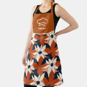 カスタムテラコッタホワイトエレガントフローラ エプロン (インサイチュ)