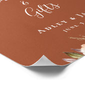 カスタムテラコッタボホ結婚フローラ徴候 ポスター (角)