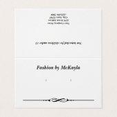 カスタムテント折り式クラシックイヤリング表示カード 名刺 (外部フラット)