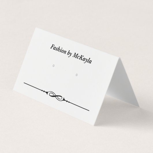 カスタムテント折り式クラシックイヤリング表示カード 名刺 (正面)