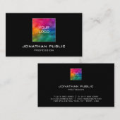 カスタムテンプレートここに独自のロゴを追加モダンする 名刺 (正面/裏面)