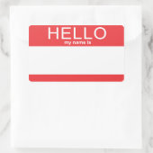 カスタムテンプレートこんにちは私の名前 長方形シール (バッグ)
