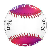 カスタムテンプレートのアップロード画像の写真最高のパパの履歴 野球ボール (裏面)