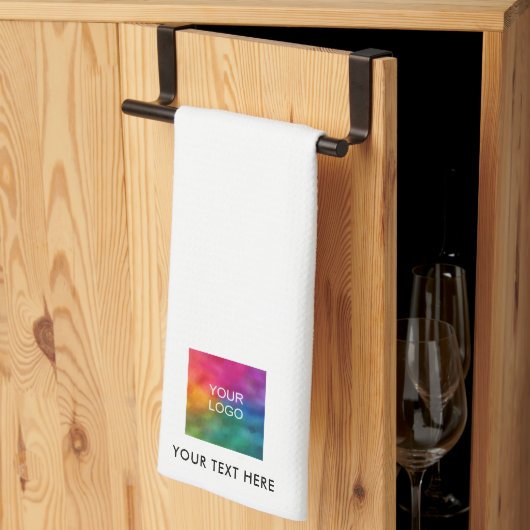 カスタムテンプレートのアップロードBusiness Logo文字 キッチンタオル (三つ折り)