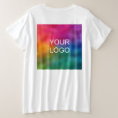 カスタムテンプレートのアップロードBusiness Logo Image プラスサイズTシャツ (デザイン裏面)