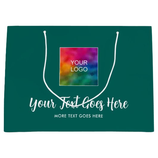 カスタムテンプレートをアップロード あなたの会社のロゴをここにアップロードしてください ラージペーパーバッグ (正面)