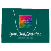 カスタムテンプレートをアップロード あなたの会社のロゴをここにアップロードしてください ラージペーパーバッグ (裏面)