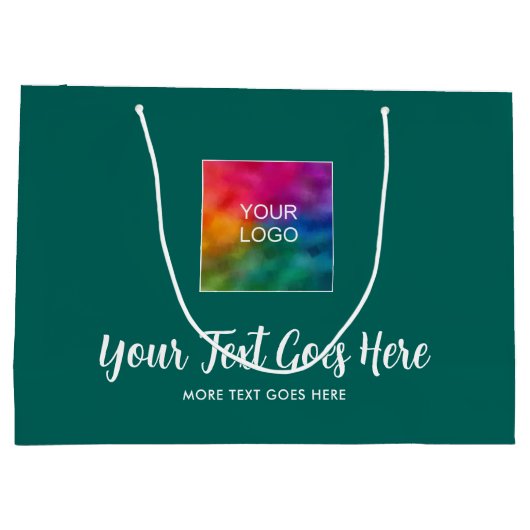 カスタムテンプレートをアップロード あなたの会社のロゴをここにアップロードしてください ラージペーパーバッグ (裏面)