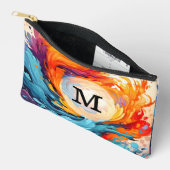 カスタムテンプレートカラフル抽象芸術波形パターン アクセサリーポーチ (見開き)