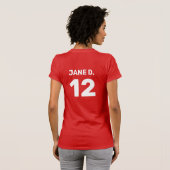 カスタムテンプレートチームの服装(前後デザイン) Tシャツ (裏面フル)
