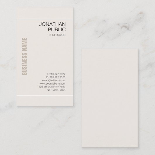 カスタムテンプレートデザインモダンのエレガント色 名刺 (正面/裏面)