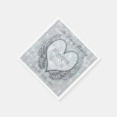 カスタムテンプレートハート翼 スタンダードカクテルナプキン (角)
