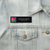 カスタムテンプレートパーソナライズされたここにロゴ 名札 (インサイチュ)