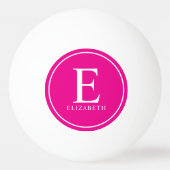 カスタムテンプレートモダンモノグラム名トレンド 卓球ボール (正面)