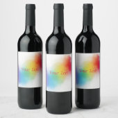 カスタムテンプレートモダンレインボー抽象芸術カラフル ワインラベル (ボトル)