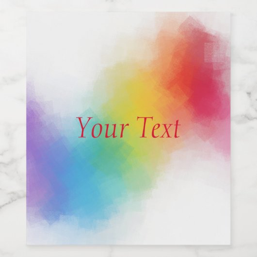 カスタムテンプレートモダンレインボー抽象芸術カラフル ワインラベル (シングルラベル)