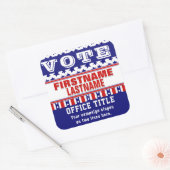 カスタムテンプレートラウンドクラシックラウンドスティック スクエアシール (封筒)