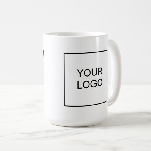 カスタムテンプレート会社のロゴの追加 コーヒーマグカップ (正面右)