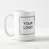 カスタムテンプレート会社のロゴの追加 コーヒーマグカップ (左)