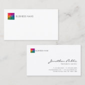 カスタムテンプレート会社ロゴはこちらエレガント 名刺 (正面/裏面)