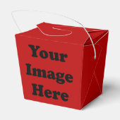 カスタムテンプレート空白のレッドテイクアウト特典ボックス フェイバーボックス (裏面サイド)