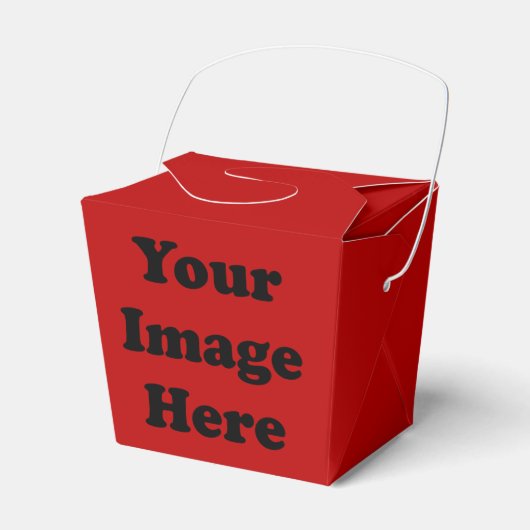カスタムテンプレート空白のレッドテイクアウト特典ボックス フェイバーボックス (正面サイド)