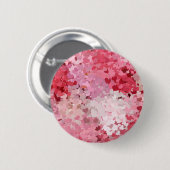 カスタムテンプレート空白の抽象芸術ピンクレッドパープル 缶バッジ (正面&裏面)