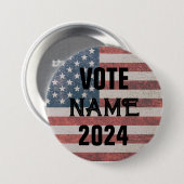 カスタムテンプレート選挙キャンペーンボタン米国 缶バッジ (正面&裏面)