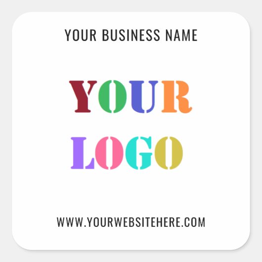 カスタムテンプレート スクエアシール (正面)