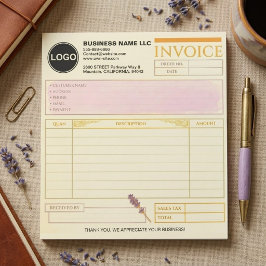 (カスタムテンプレート) ビジネス ロゴ 請求書 販売フォーム ノートパッド