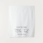 カスタムテーブルランナーバナースクモダンリプト文字 タペストリー (正面)