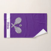 カスタムテーマネームモノグラムのテニスボール ハンドタオル (ハンドタオル)