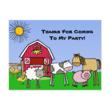 カスタムテーマファーム誕生日サンキューハガキ