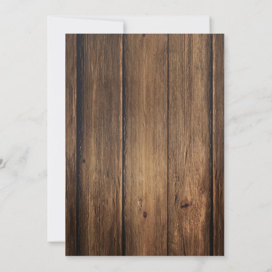 カスタムテーマ付きバックヤード素朴パーティー 招待状 (裏面)