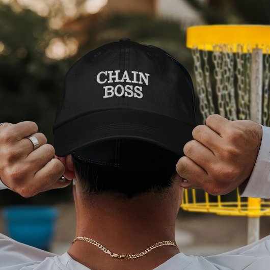 カスタムディスクゴルフチェーンボスプレゼント 刺繍入りキャップ