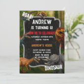 カスタムディノボーイズダノバースデーTレックスパーティー 招待状 (スタンド正面)