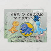 カスタムディノ招待状 インビテーションポストカード (正面/裏面)