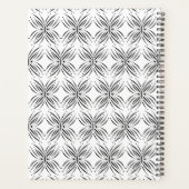 カスタムディンティバタフライ白黒デザイン プランナー手帳 (裏面)