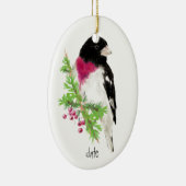 カスタムデイテッドバラ焼きグロスバーク、鳥獣 セラミックオーナメント (右)