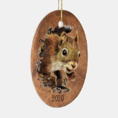 カスタムデイテッドリス動物の水の色動物アート セラミックオーナメント (右)