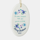 カスタムデイテッドChristmas あなたはAスター勇気付けられる セラミックオーナメント (右)
