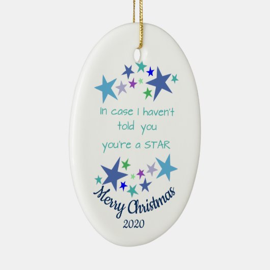 カスタムデイテッドChristmas あなたはAスター勇気付けられる セラミックオーナメント (右)